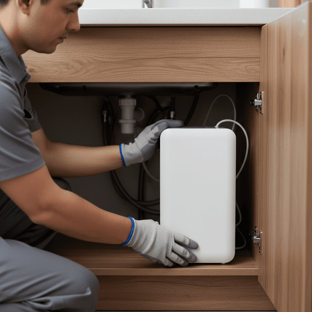 Premium under-sink RO installation