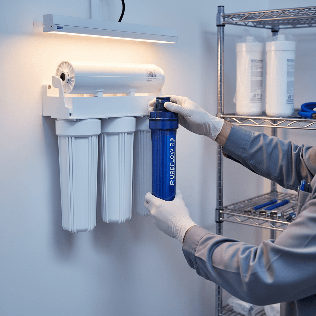 RO system maintenance and filter replacement