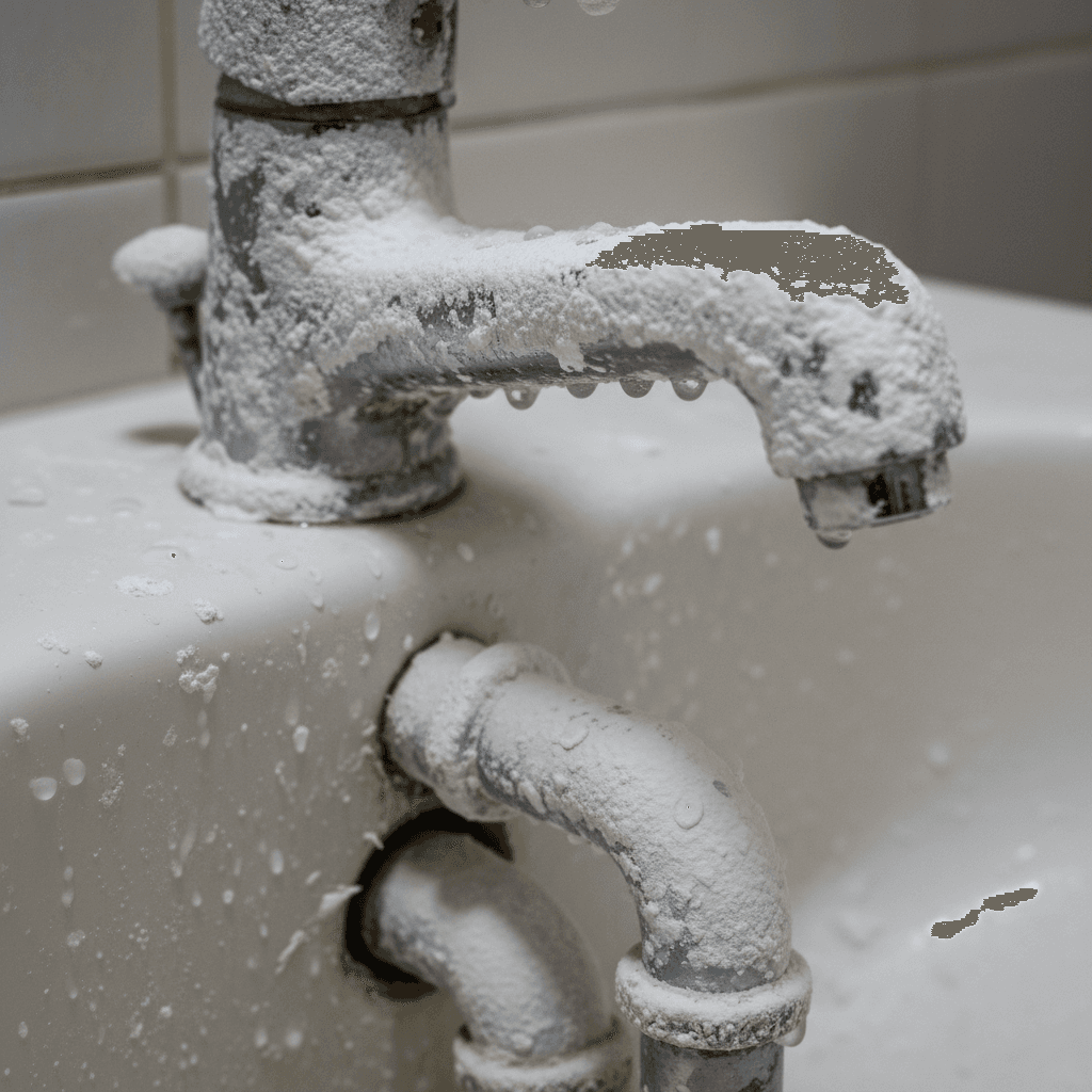 Hard water mineral deposits